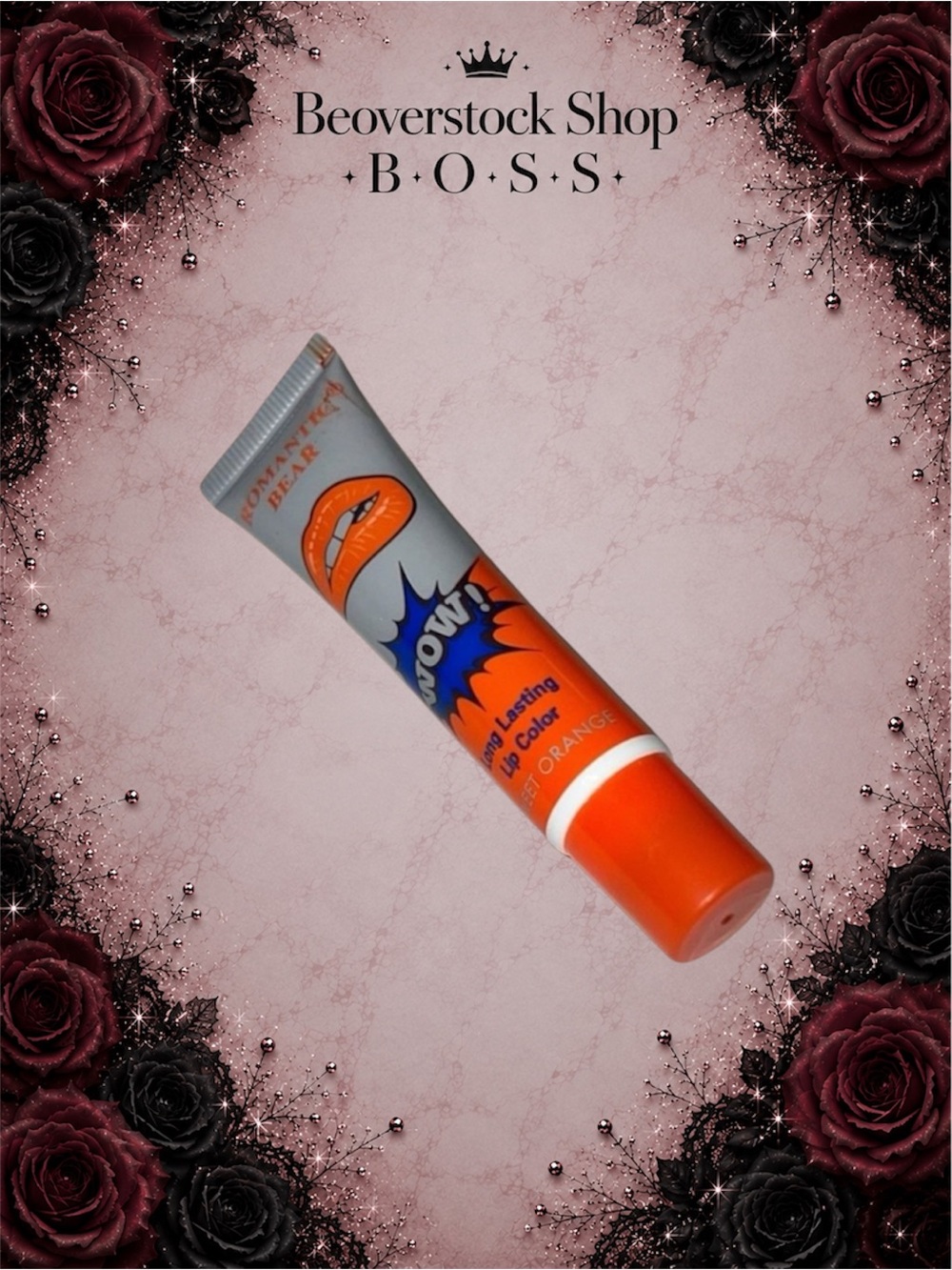 💝ROMANTIC BEAR Wow! Long Lasting Lip Color – Orange | New | Peel-Off Tint